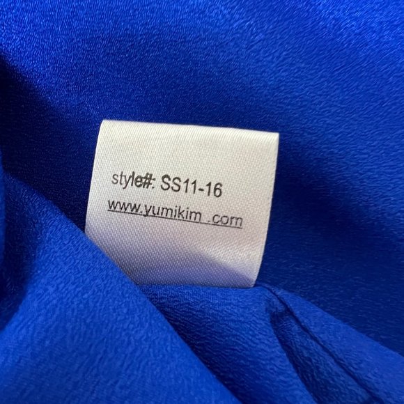 Yumi Kim Romper Small Blue Floral Liz Wrap Tie Waist Pockets - Picture 11 of 12